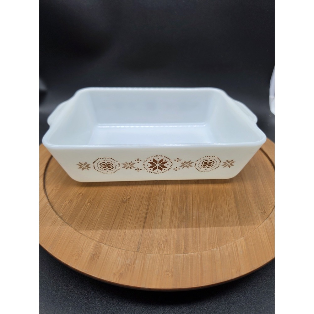 Vintage Pyrex Town & Country #503 Refrigerator Dish Brown No Lid 1 1/2 Qt